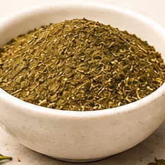 A bowl of the dry botanical blend